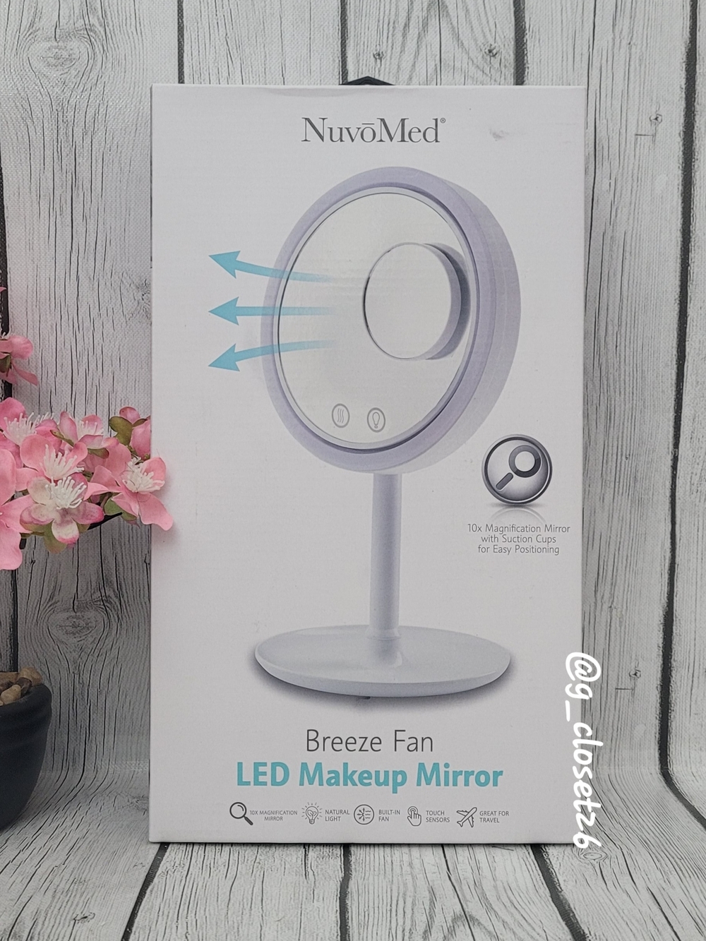 NuvoMed Breeze Fan LED Makeup Mirror